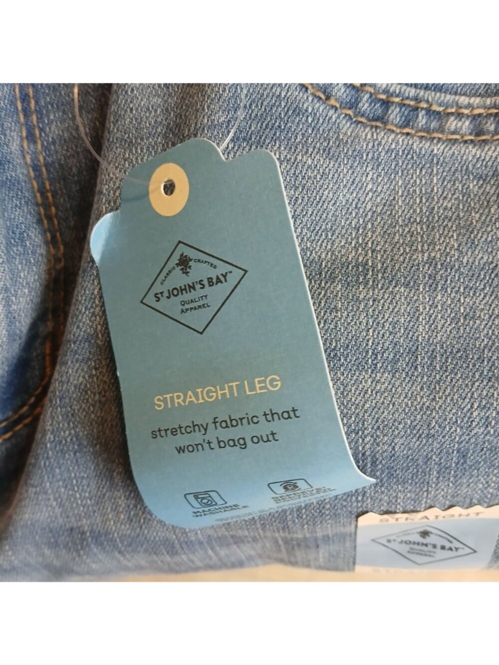 St. Johns Bay Straight Leg Womens Jeans 2P Short 26" Ins Denim New W/ Tags #I-8 - Picture 9 of 16